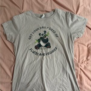 Gray T-Shirt with Panda Graphic